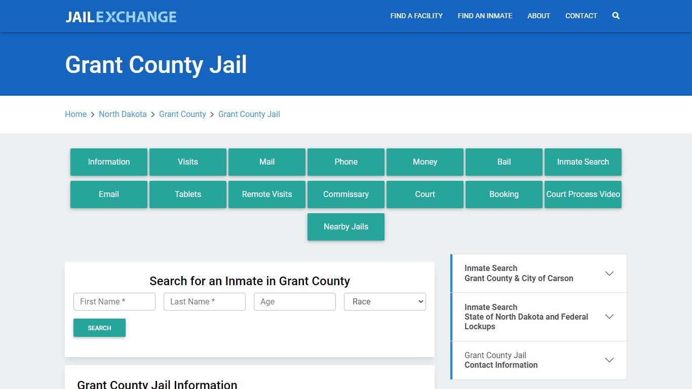 Grant County Jail Roster Lookup, ND, Inmate Search