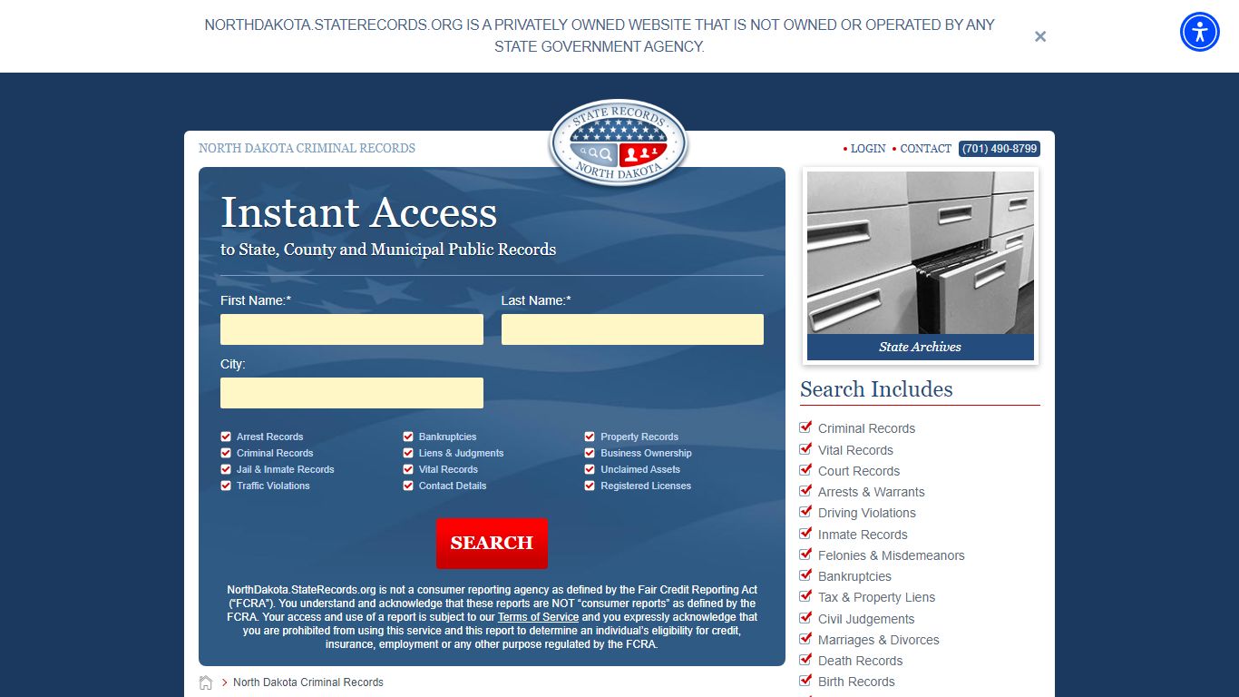 North Dakota Criminal Records Online | StateRecords.org